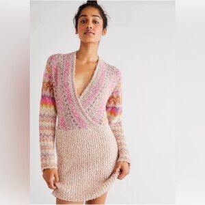 FREE PEOPLE FOREVER FAIR ISLE SWEATER DRESS